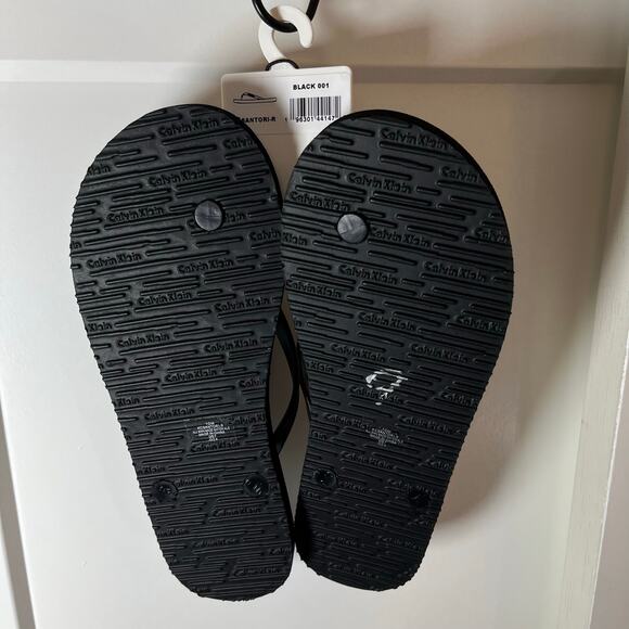 •NEW• Calvin Klein CK Men’s Flip Flops in Black & White - Picture 9 of 9